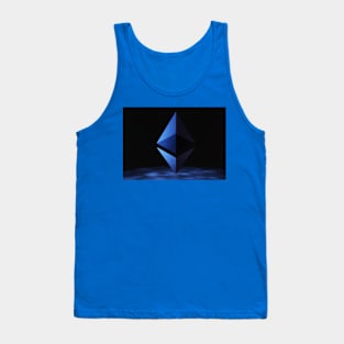 Ethereum logo ina dark backdrop, cryptocurrency Tank Top